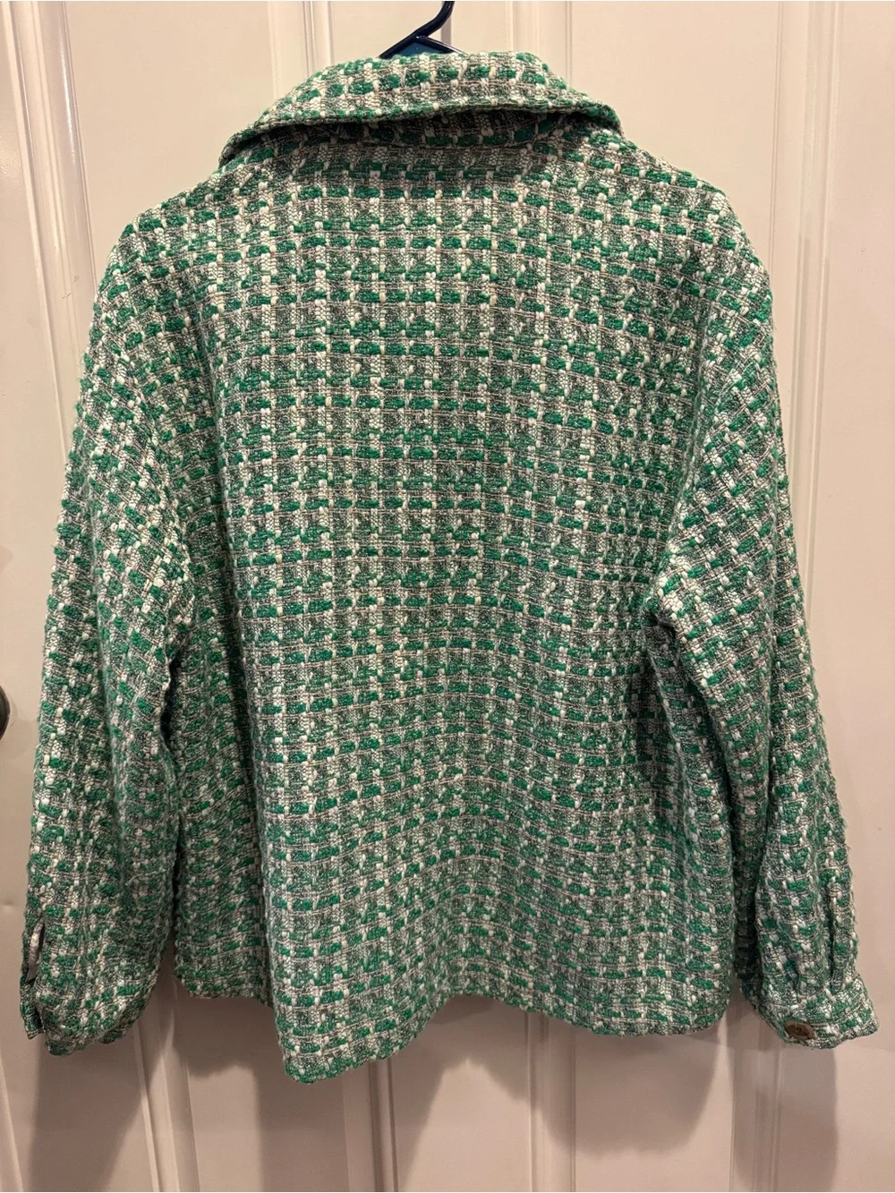 Anthropologie x Maeve Green White Tweed Button-Front Jacket Shacket $138.00 - Picture 14 of 15